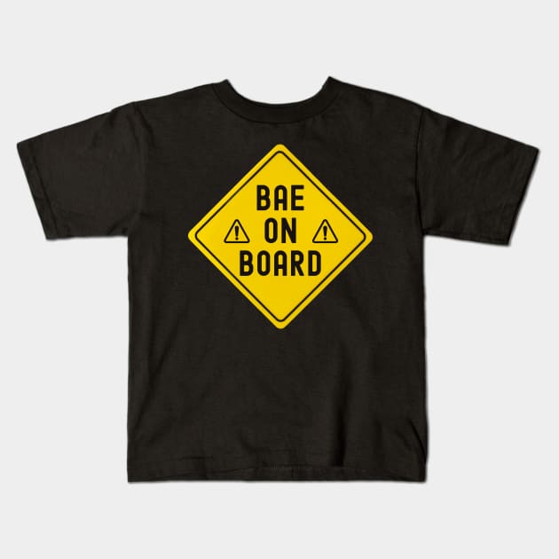 Bae On Board Bumper Kids T-Shirt by FTF DESIGNS